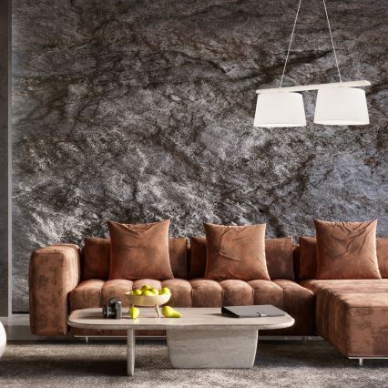 Riippuvalaisin AIDA johdolla 2xE27/60W/230V halkaisija 35 cm tammi/valkoinen