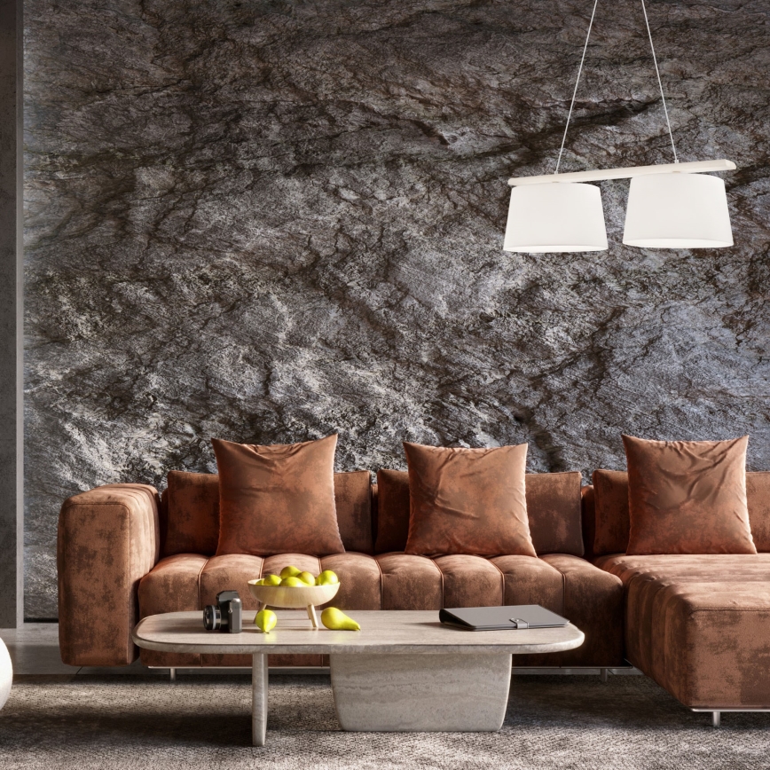 Riippuvalaisin AIDA johdolla 2xE27/60W/230V halkaisija 35 cm tammi/valkoinen