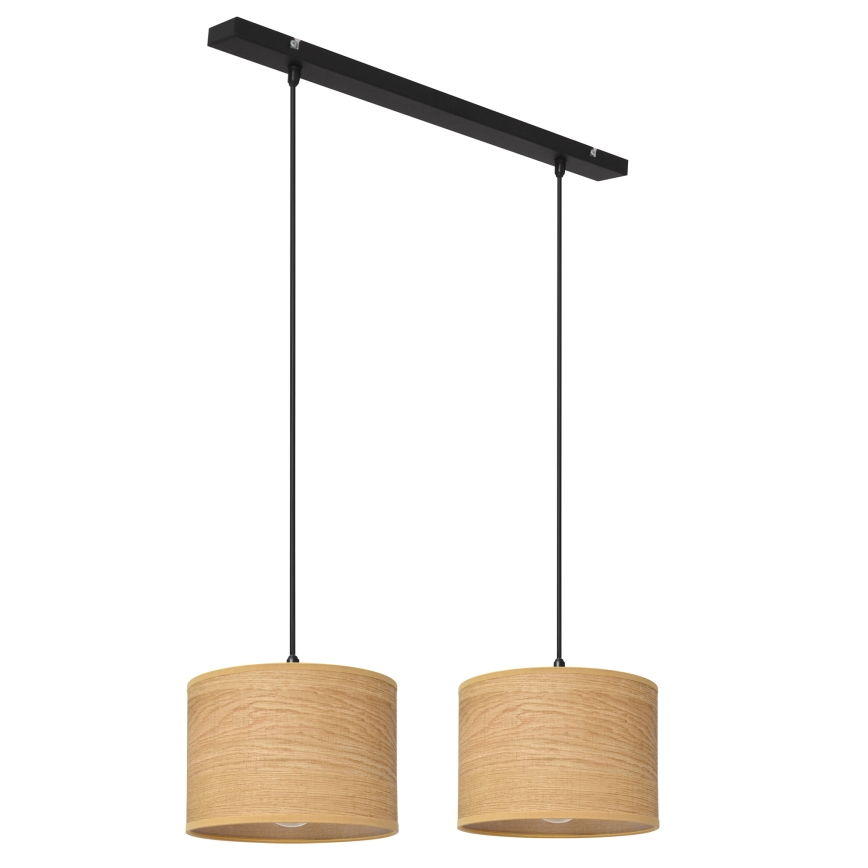 Riippuvalaisin ALBA 2xE27/15W/230V ruskea/musta