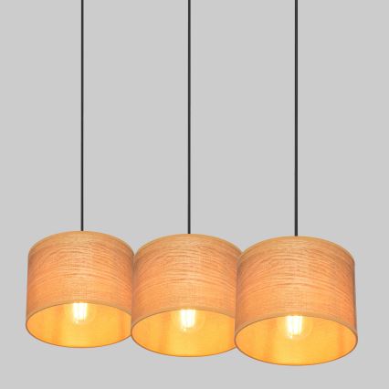 Riippuvalaisin ALBA 3xE27/15W/230V ruskea/musta