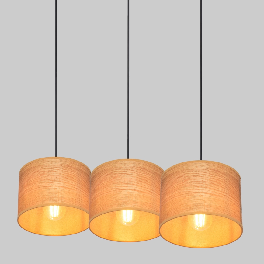 Riippuvalaisin ALBA 3xE27/15W/230V ruskea/musta