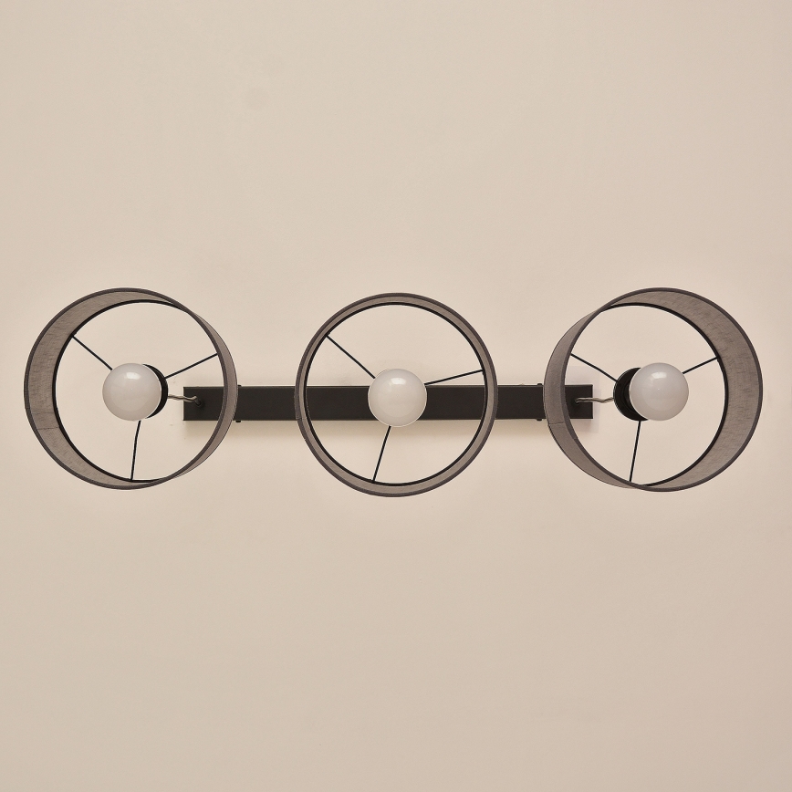 Riippuvalaisin ALBA kaapelilla 3xE27/15W/230V, harmaa