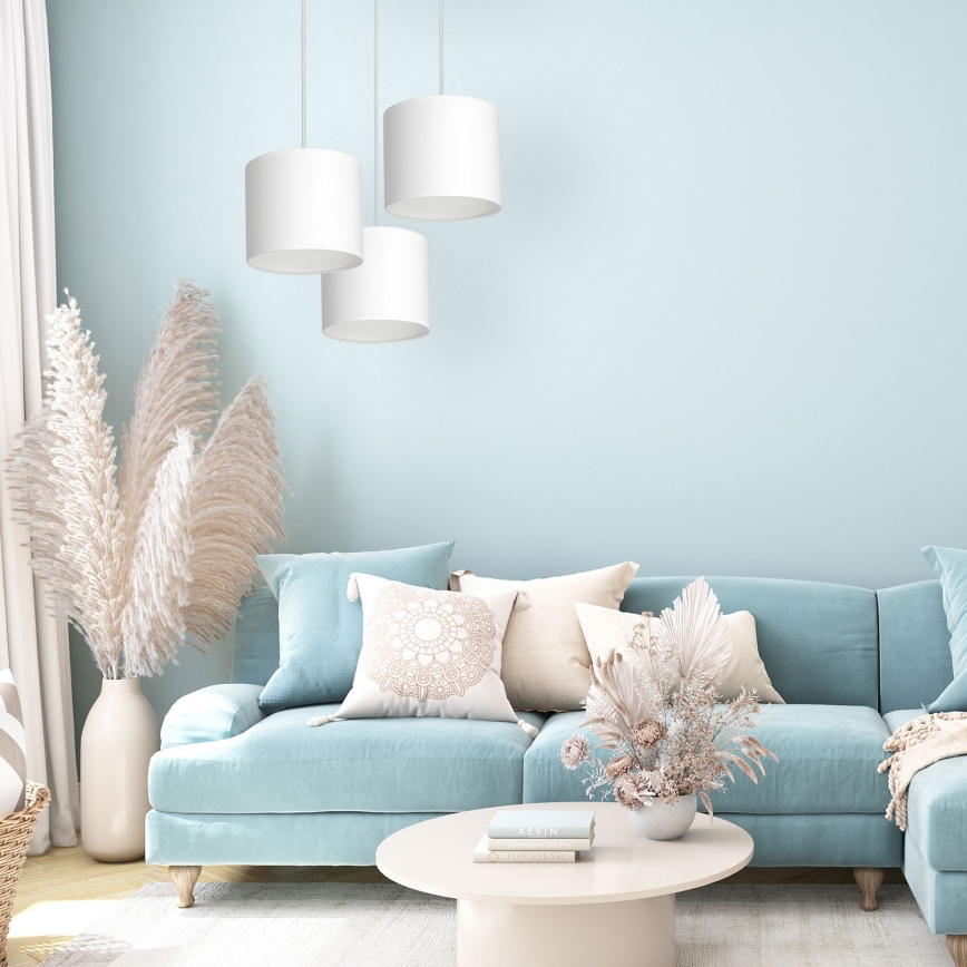 Riippuvalaisin ARDEN 3xE27/60W/230V valkoinen