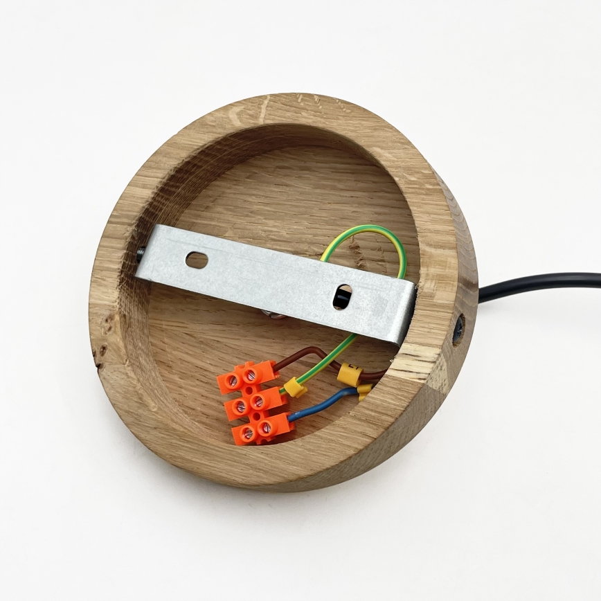 Riippuvalaisin ASTA 1xE27/60W/230V, halkaisija 28 cm, tammi