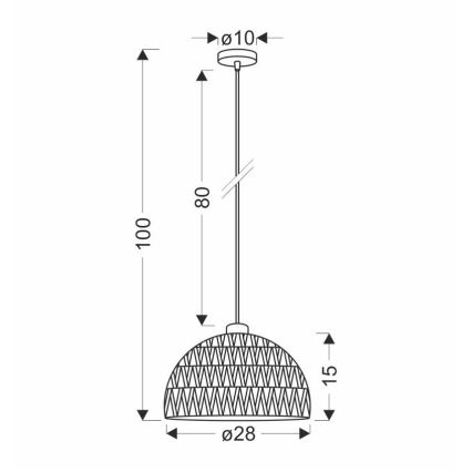 Riippuvalaisin BALLI johdolla 1xE27/40W/230V beige