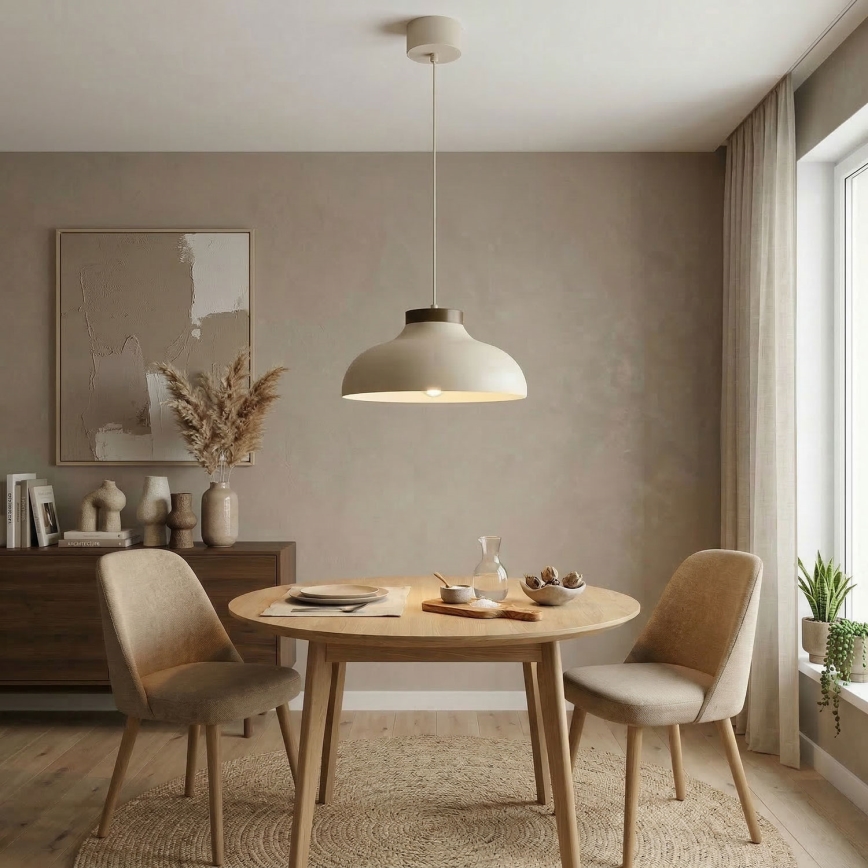 Riippuvalaisin BASCA 1xE27/15W/230V beige/ruskea
