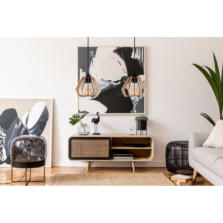 Riippuvalaisin BERGO 2xE27/60W/230V musta