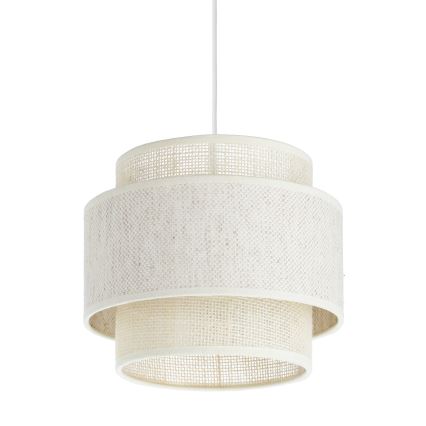 Riippuvalaisin BOHO narulla 1xE27/60W/230V, halkaisija 20 cm, kerma/juutti