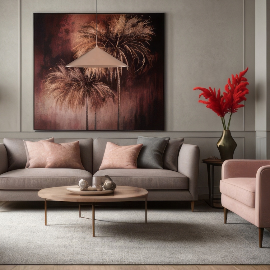 Riippuvalaisin CAPITAL 1xGX53/15W/230V Ø 60 cm, ruusukulta