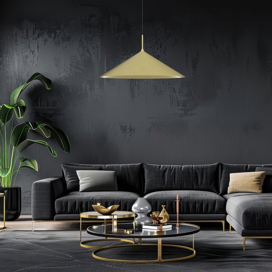 Riippuvalaisin CAPITAL vaijerilla, 1xGX53/15W/230V, halkaisija 60 cm, kullanvärinen