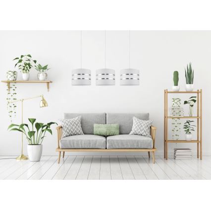 Riippuvalaisin CORAL 3xE27/60W/230V valkoinen