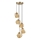 Riippuvalaisin CRISTAL 5xE14/15W/230V messinki/savunvärinen beige