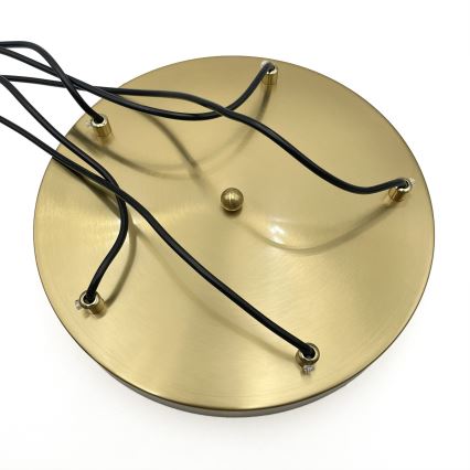 Riippuvalaisin CRISTAL 5xE14/15W/230V messinki/savunvärinen beige