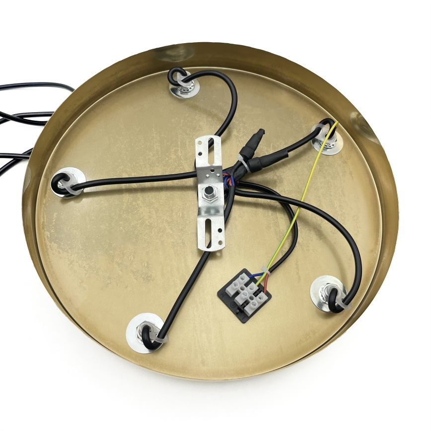 Riippuvalaisin CRISTAL 5xE14/15W/230V messinki/savunvärinen beige