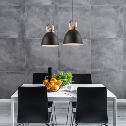 Riippuvalaisin DANIELLE 2xE27/60W/230V pyökki