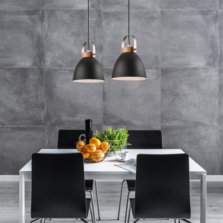 Riippuvalaisin DANIELLE 2xE27/60W/230V pyökki