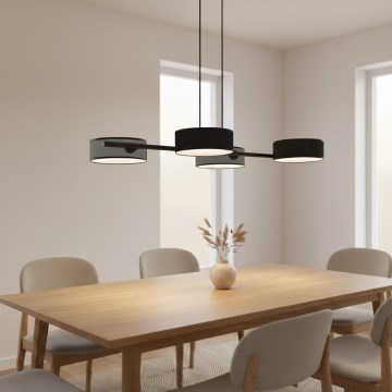 Riippuvalaisin DRUMZ 4xE14/10W/230V, musta/harmaa