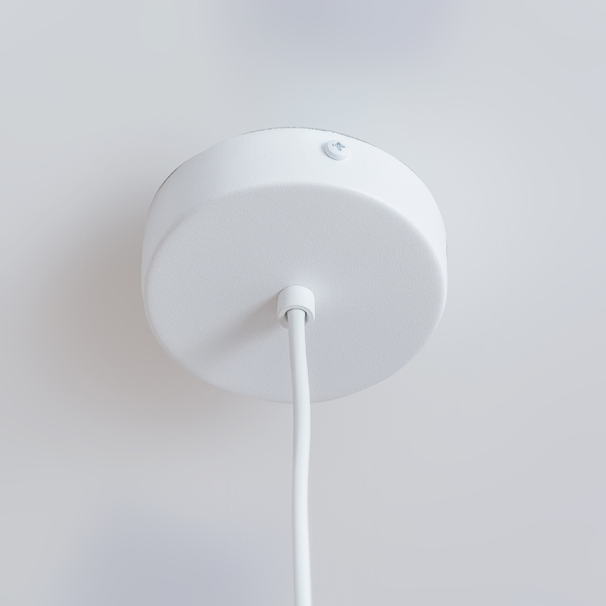 Riippuvalaisin ETNA II johdolla 1x E27/15W/230V Ø 18,5 cm, valkoinen