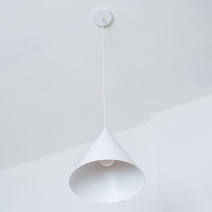 Riippuvalaisin ETNA II johdolla 1xE27/15W/230V, halkaisija 25 cm, valkoinen