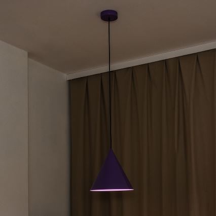 Riippuvalaisin ETNA II johdolla 1xE27/15W/230V Ø 25 cm violetti