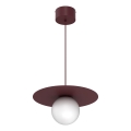 Riippuvalaisin FLAT 1xE27/15W/230V burgundinpunainen
