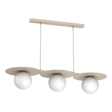 Riippuvalaisin FLAT kaapelilla 3xE27/15W/230V beige