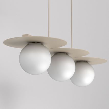 Riippuvalaisin FLAT kaapelilla 3xE27/15W/230V beige