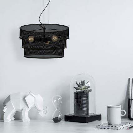 Riippuvalaisin GLUM 3xE27/60W/230V musta