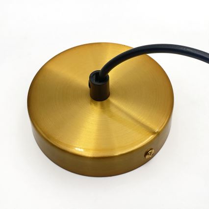 Riippuvalaisin HECTOR vaijerilla 1xE27/15W/230V valkoinen/messinki, halkaisija 25 cm