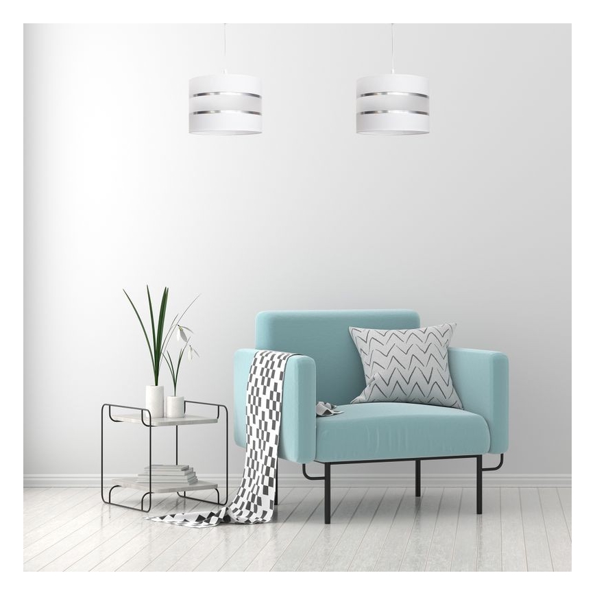 Riippuvalaisin HELEN 1xE27/15W/230V d. 20 cm valkoinen