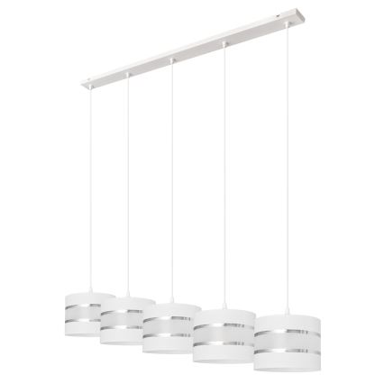 Riippuvalaisin HELEN 5xE27/15W/230V valkoinen