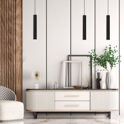 Riippuvalaisin HUDSON 1xGU10/8W/230V musta