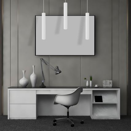 Riippuvalaisin HUDSON 3xGU10/8W/230V valkoinen