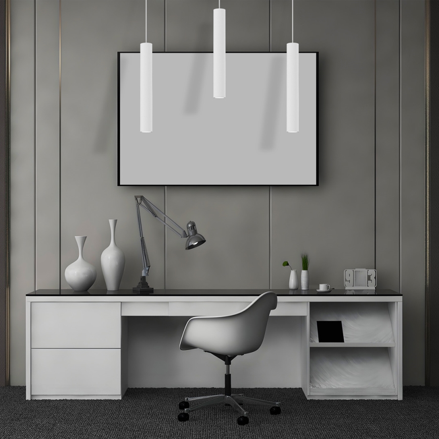 Riippuvalaisin HUDSON 3xGU10/8W/230V valkoinen