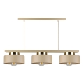 Riippuvalaisin IGNIA vaijerilla 3xE27/60W/230V beige/kultainen