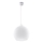 Riippuvalaisin johdolla BALL 1xE27/15W/230V Ø 30 cm valkoinen/kiiltävä kromi