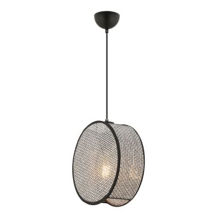 Riippuvalaisin johdolla BIG DRUM 1xE27/60W/230V, harmaa/musta