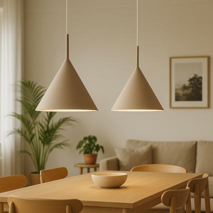 Riippuvalaisin johdolla CAPITAL 1xGX53/15W/230V, halkaisija 32 cm, beige