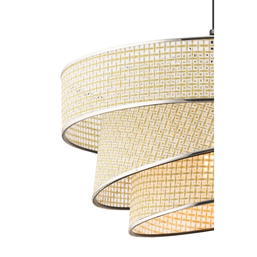 Riippuvalaisin johdolla COUPER 1xE27/60W/230V kerma/kiiltävä kromi