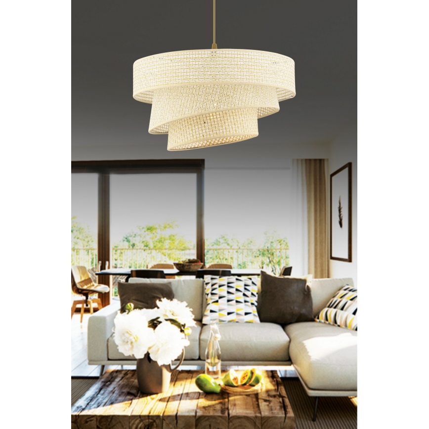 Riippuvalaisin johdolla COUPER 1xE27/60W/230V kermanvärinen