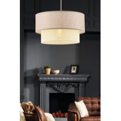 Riippuvalaisin johdolla ECHO 1xE27/60W/230V beige/kerma