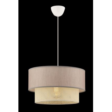 Riippuvalaisin johdolla ECHO 1xE27/60W/230V beige/kerma