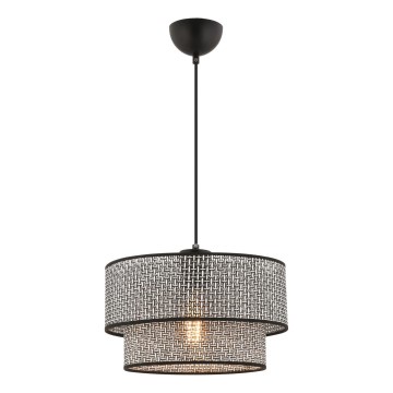 Riippuvalaisin johdolla ECHO 1xE27/60W/230V harmaa/musta