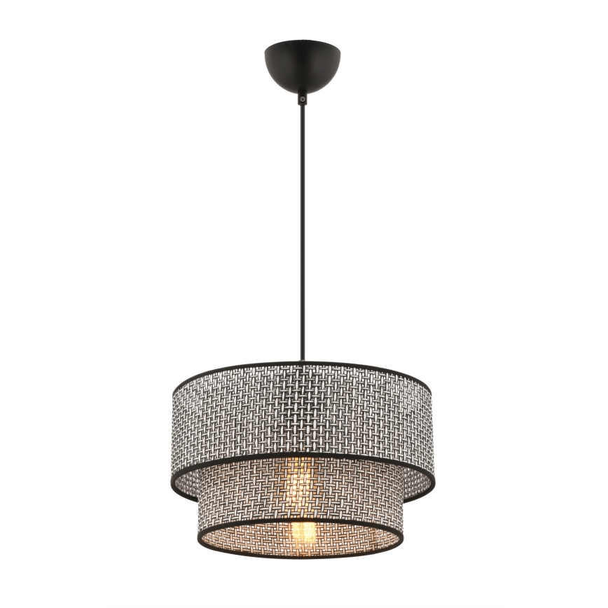 Riippuvalaisin johdolla ECHO 1xE27/60W/230V harmaa/musta