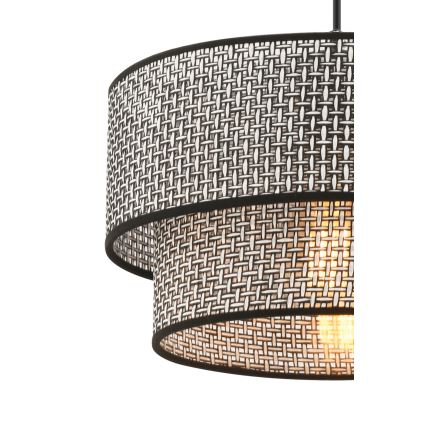 Riippuvalaisin johdolla ECHO 1xE27/60W/230V harmaa/musta