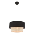 Riippuvalaisin johdolla ECHO 1xE27/60W/230V musta/kerma
