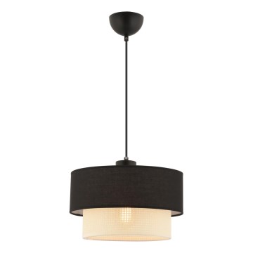 Riippuvalaisin johdolla ECHO 1xE27/60W/230V musta/kerma