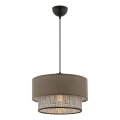 Riippuvalaisin johdolla ECHO 1xE27/60W/230V ruskea/harmaa