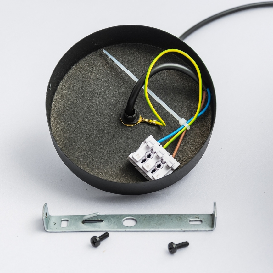 Riippuvalaisin johdolla ECLIPSE 1xE27/15W/230V, musta/valkoinen