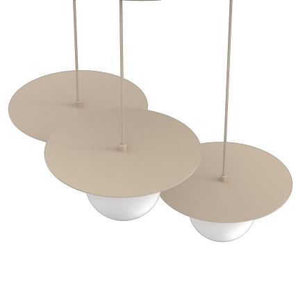 Riippuvalaisin johdolla FLAT 3xE27/15W/230V beige